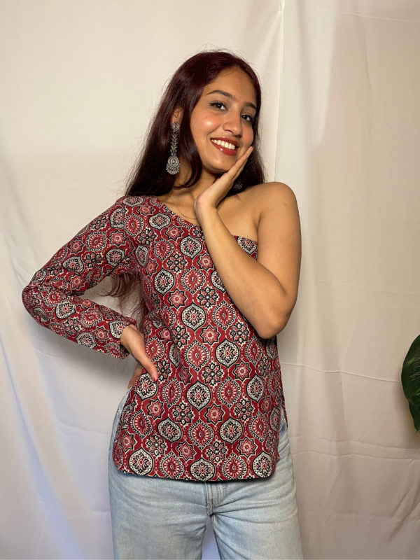 Poo - ajrakh short kurti