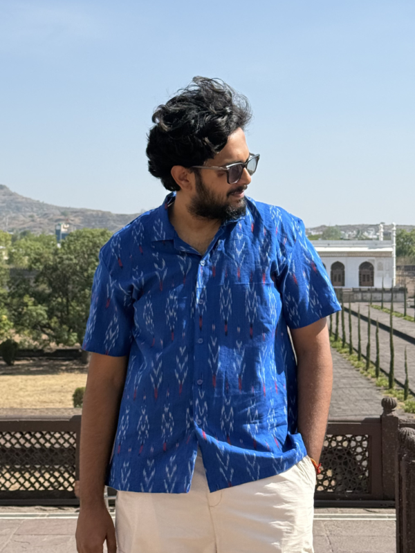 Karna - Ikkat Blue Shirt