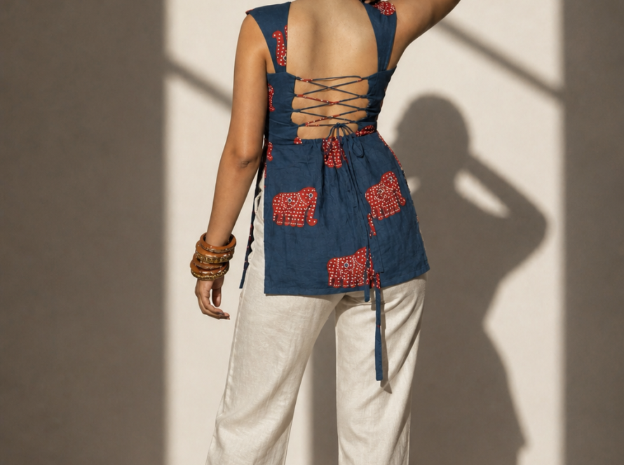 Nisha block printed short kurti